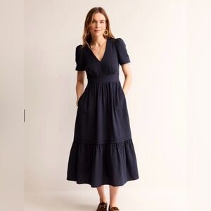 NWT Boden Eve Double Cloth Midi Dress, 8P